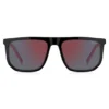 Schwarze Sonnenbrille aus Acetat mit zweifarbigen Bügelenden