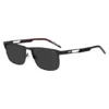 Schwarze Sonnenbrille mit Logo aus Gummi