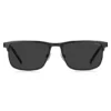 Schwarze Sonnenbrille mit Logo aus Gummi