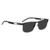 Schwarze Sonnenbrille mit Logo aus Gummi