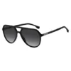 Schwarze Sonnenbrille mit metallischen Logo-Akzenten