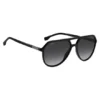 Schwarze Sonnenbrille mit metallischen Logo-Akzenten
