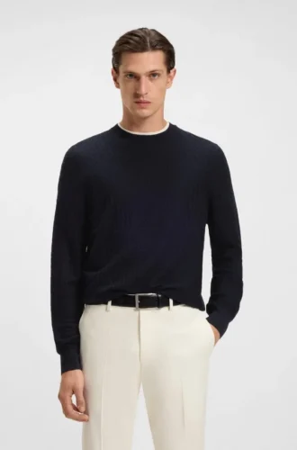 Seiden-Pullover mit Prince-of-Wales-Karomuster