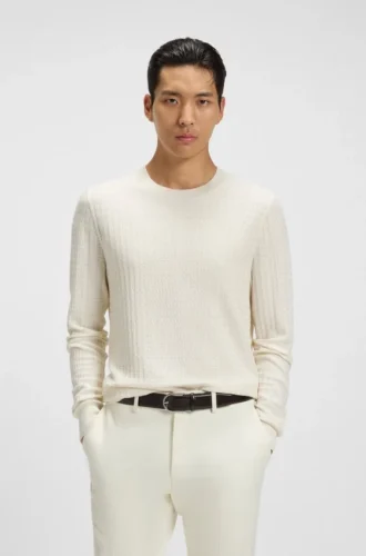 Seiden-Pullover mit Prince-of-Wales-Karomuster