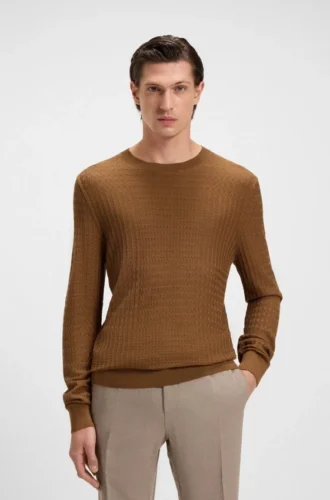 Seiden-Pullover mit Prince-of-Wales-Karomuster