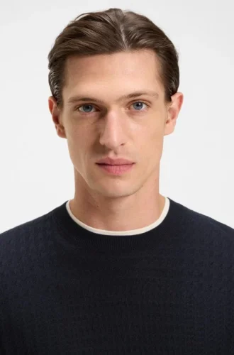 Seiden-Pullover mit Prince-of-Wales-Karomuster