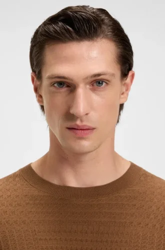 Seiden-Pullover mit Prince-of-Wales-Karomuster