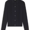 Seiden-Strickjacke mit Mesh-Einsätzen