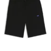 Shorts aus Baumwoll-Frottee mit Logo-Patch