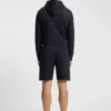 Shorts aus Baumwoll-Frottee mit Logo und Streifen