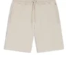 Shorts aus Baumwollfrottee mit Kettenstich-Logo