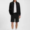 Shorts aus Baumwollfrottee mit Logo-Patch