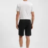 Shorts aus Baumwollfrottee mit Logo-Patch