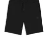 Shorts aus Baumwollfrottee mit Logo-Patch