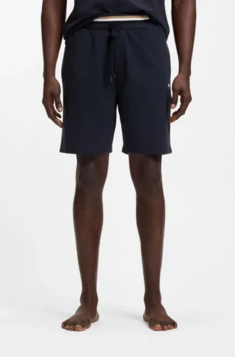 Shorts aus Baumwollfrottee mit Logo-Print