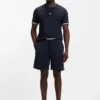 Shorts aus Baumwollfrottee mit Logo-Print