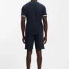 Shorts aus Baumwollfrottee mit Logo-Print