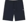 Shorts aus Baumwollfrottee mit Logo-Print