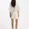 Shorts aus Baumwollmischgewebe mit Wellenstruktur