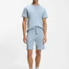 Shorts aus Baumwollmischung mit Waffelstruktur