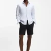 Shorts aus Leinenmischung in moderner Passform