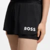 Shorts aus Stretch-Jersey mit kontrastierendem Logo