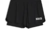 Shorts aus Stretch-Jersey mit kontrastierendem Logo