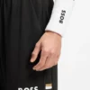 Shorts aus Stretch-Jersey mit Logo und verdecktem Kordelzug