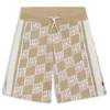 Shorts für Kinder aus Baumwollmischung mit gestapeltem Logo-Print