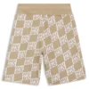 Shorts für Kinder aus Baumwollmischung mit gestapeltem Logo-Print
