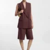 Shorts in lockerer Passform aus einem Leinenmix