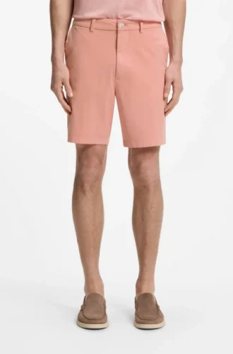 Shorts in Modern-Fit aus Stretch-Baumwolltwill