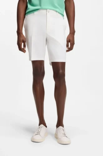 Shorts in Modern-Fit aus Stretch-Baumwolltwill