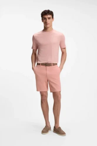 Shorts in Modern-Fit aus Stretch-Baumwolltwill