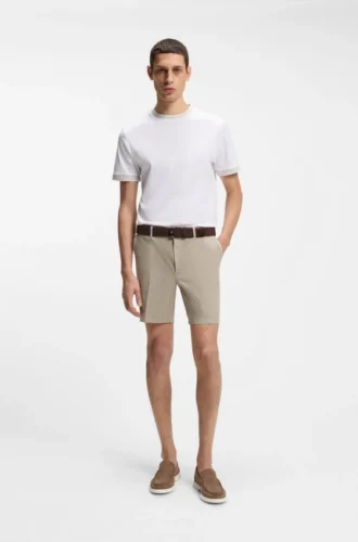 Shorts in Modern-Fit aus Stretch-Baumwolltwill