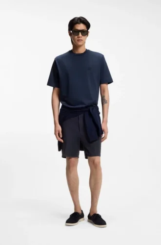 Shorts in Modern-Fit aus Stretch-Baumwolltwill