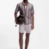 Shorts in Modern-Fit aus Stretch-Baumwolltwill