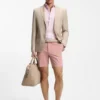 Shorts in Modern-Fit aus Stretch-Baumwolltwill