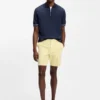 Shorts in Modern-Fit aus Stretch-Baumwolltwill