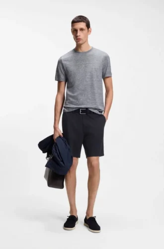 Shorts in Modern-Fit aus Stretch-Baumwolltwill