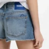 Shorts in Regular-Fit aus blauem Denim