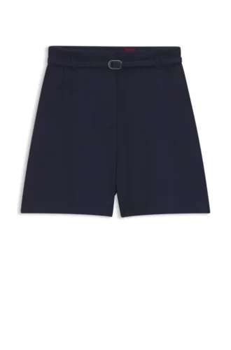Shorts in Regular-Fit mit Schnallengürtel