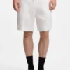 Shorts mit geradem Schnitt aus einer Leinenmischung