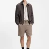 Shorts mit geradem Schnitt aus einer Leinenmischung