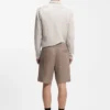 Shorts mit geradem Schnitt aus einer Leinenmischung