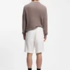 Shorts mit geradem Schnitt aus einer Leinenmischung