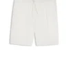 Shorts mit geradem Schnitt aus einer Leinenmischung