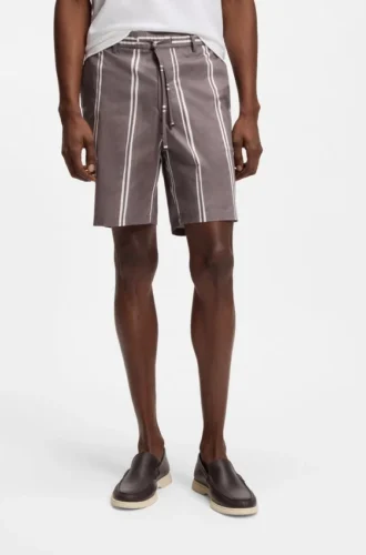 Shorts mit Printmuster aus Stretch-Baumwolle