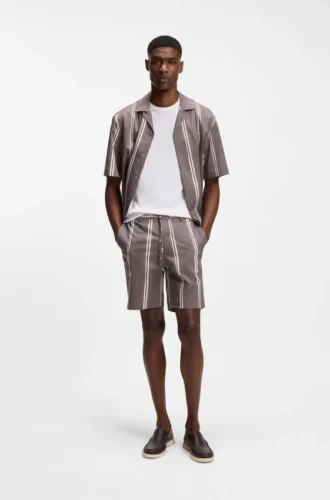 Shorts mit Printmuster aus Stretch-Baumwolle