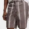 Shorts mit Printmuster aus Stretch-Baumwolle